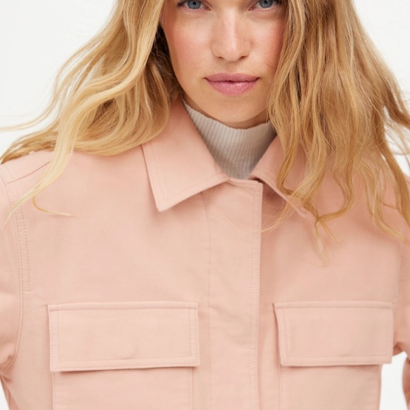 New MADEWELL Size XL Flap-Pocket Field Jacket in Pale Blush $298 NT117 - Picture 6 of 8